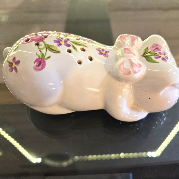 Avon Ceramic Potpourri Pig 🐖 Pretty Floral  Design - Picture 5 of 6